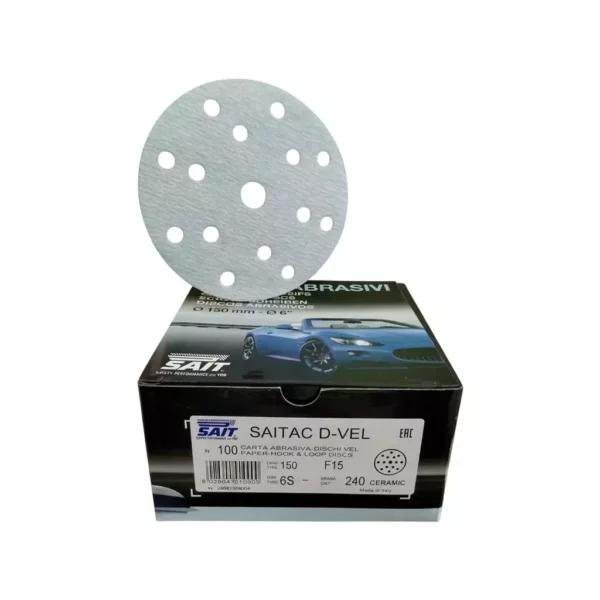 Disques abrasifs papier diamétre 150mm 15 trous