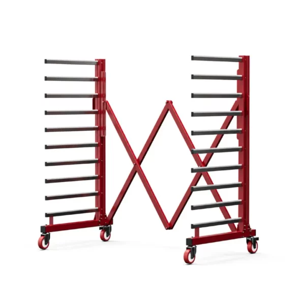 Chariot de séchage mobile extensible de 405 à 2555mm 10 étages