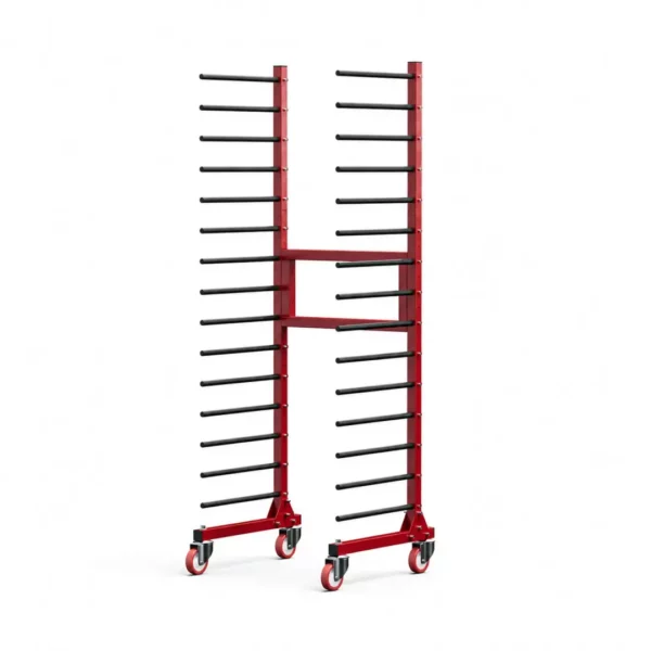 Chariot de séchage mobile ajustable 300 ou 600mm 15 étages