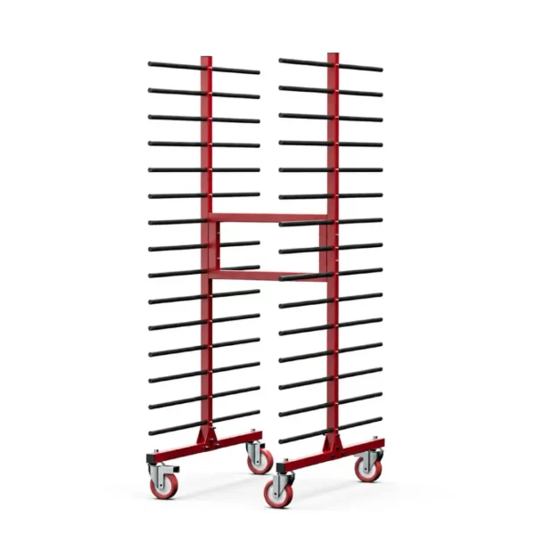 Chariot de séchage double mobile ajustable 300 ou 600mm 30 étages